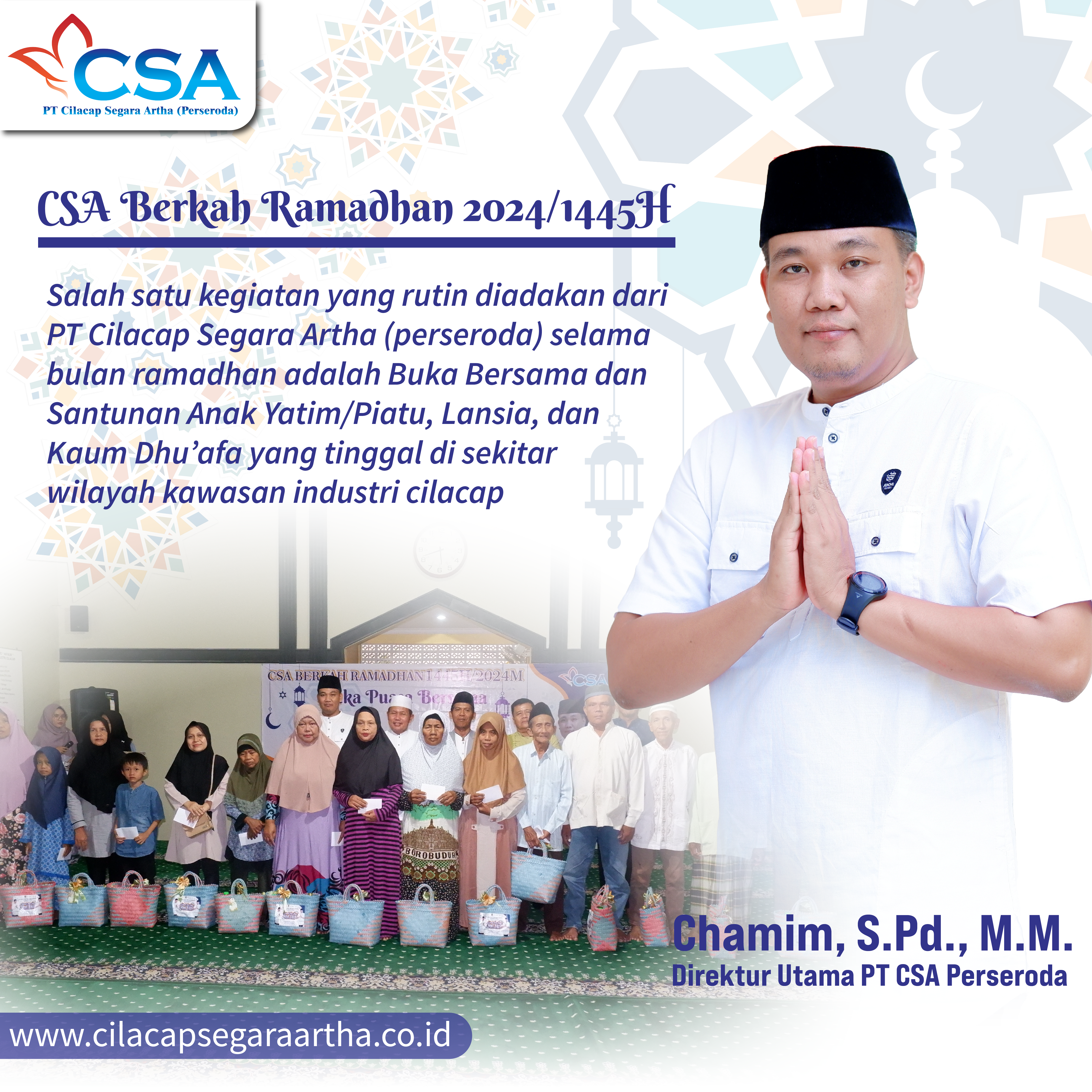 Buka Bersama & Santunan Anak Yatim/Piatu, Lansia dan Kaum Dhu’afa PT Cilacap Segara Artha