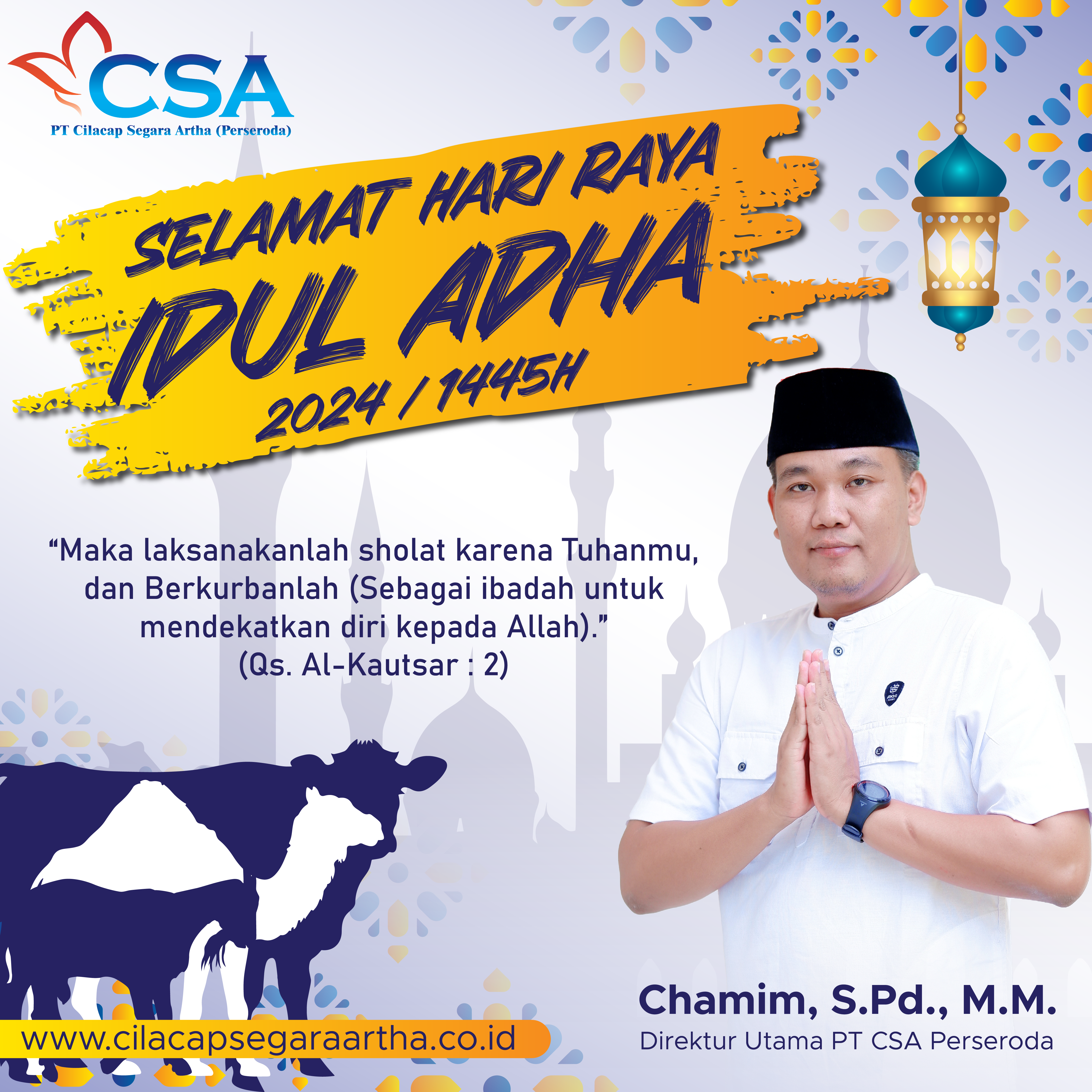 Pelaksanaan Penyembelihan Hewan Qurban PT CSA